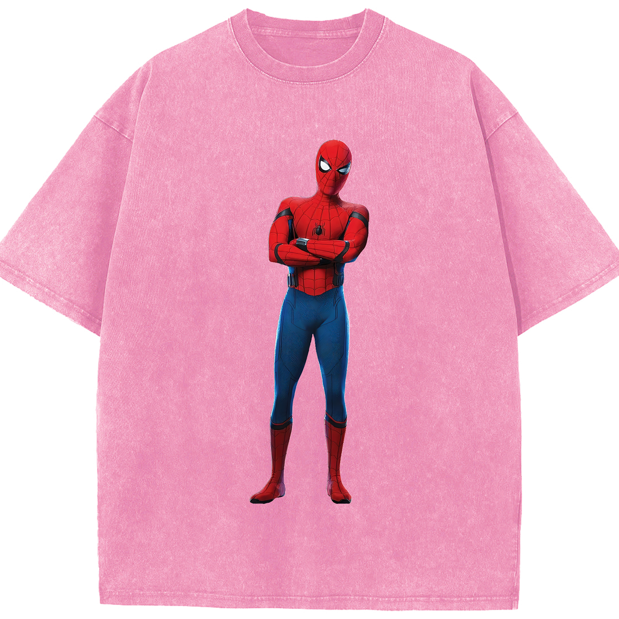 （画像用） Spider Man スパイダーマン 綿100% ヴィンテージ風 半袖Tシャツ（フロントプリント）